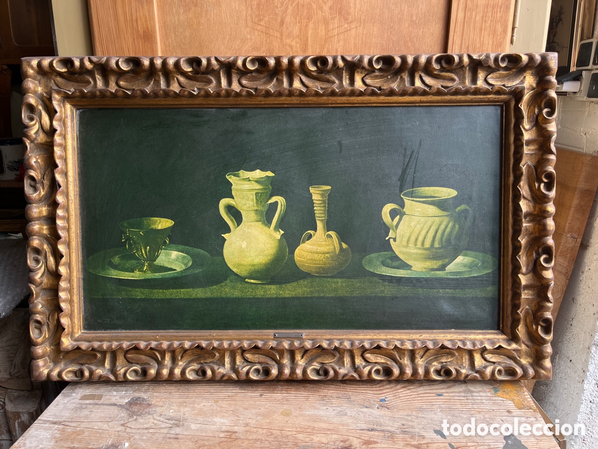 Antig&uuml;edades: Bodeg&oacute;n de Zurbar&aacute;n con espectacular marco antiguo