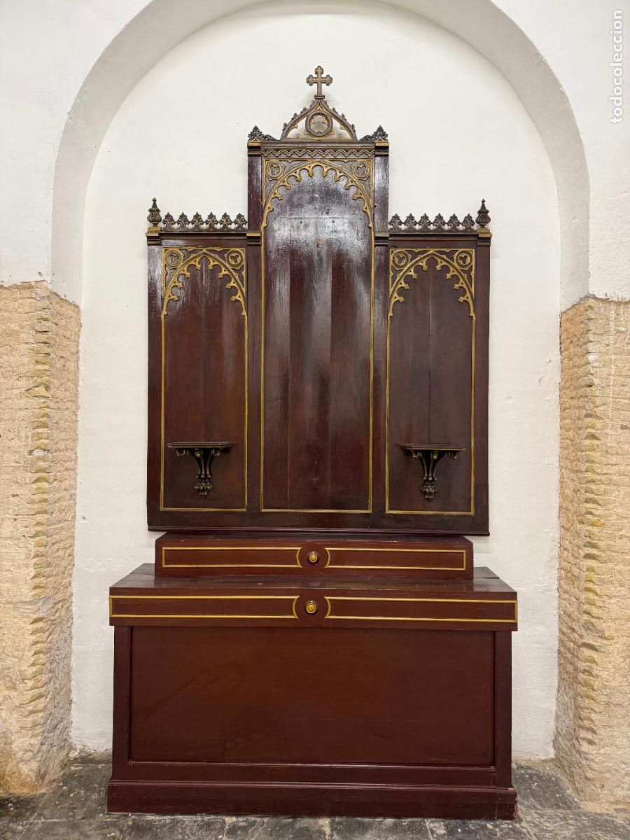 Antig&uuml;edades: ANTIGUO RETABLO DE MADERA - MEDIDA TOTAL 360X180 CM - RELIGIOSO - IGLESIA - CAPILLA