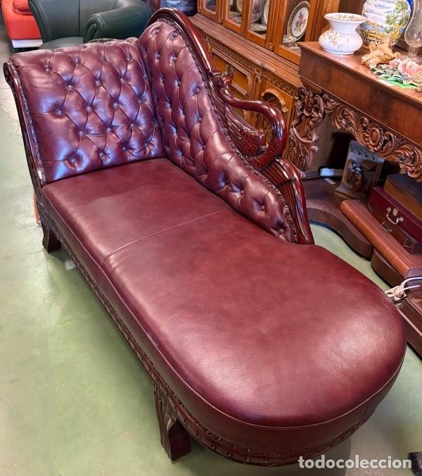 Antig&uuml;edades: Chaise Long Cuello de Cisne - Foto 3