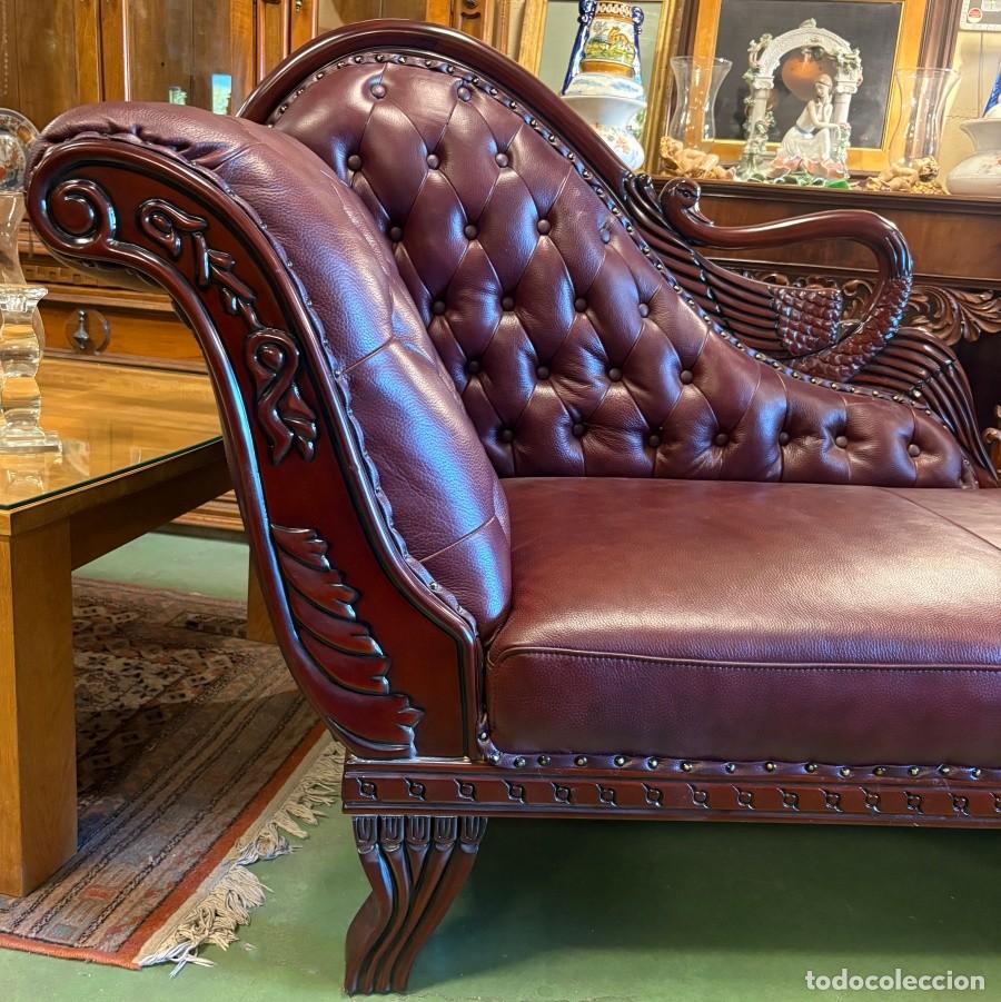 Antig&uuml;edades: Chaise Long Cuello de Cisne - Foto 5