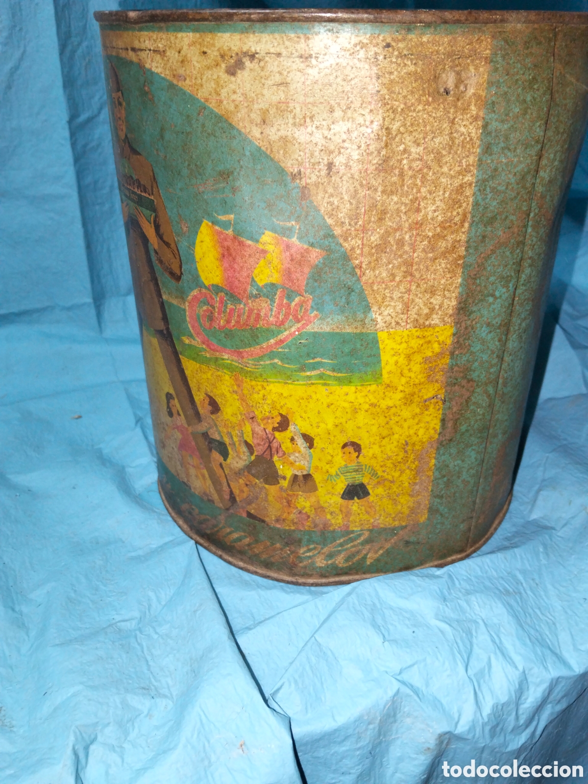 Antig&uuml;edades: ANTIGUA LATA DE CAFE COLUMBA - Foto 3