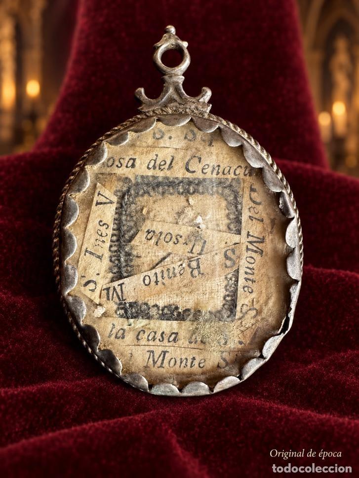 Antig&uuml;edades: (ANT-260919)RELICARIO DE S.INES VIRGEN,S.BENITO,S.URSULA,CENACULO MONTE SINAI REVERSO PUR.CONCEPCION