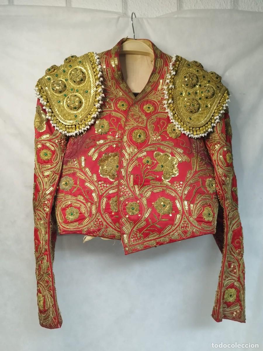 Antig&uuml;edades: ANTIGUA CHAQUETILLA DE TORERO &ndash; TRAJE DE LUCES &ndash; SANTIAGO PELAYO MADRID &ndash; BORDADA EN ORO &ndash; TAUROMAQU