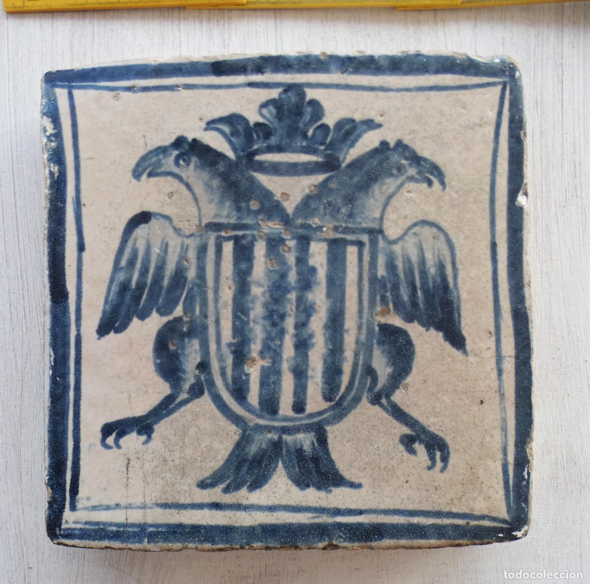 Antig&uuml;edades: Azulejo, Azulejos Espa&ntilde;ol, Quiz&aacute;s Teruel o Muel siglo 17