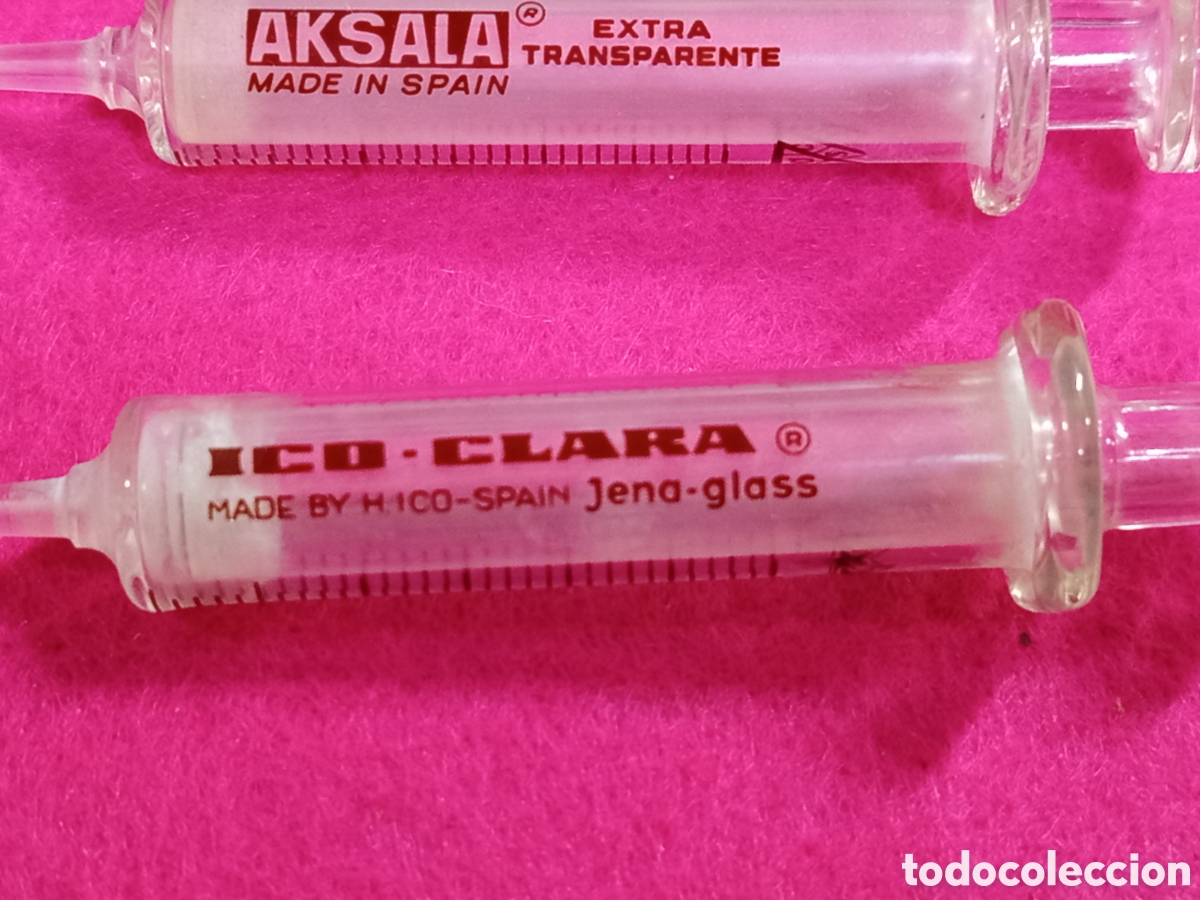 Antig&uuml;edades: Conjunto de agujas antiguas de cristal - Foto 2