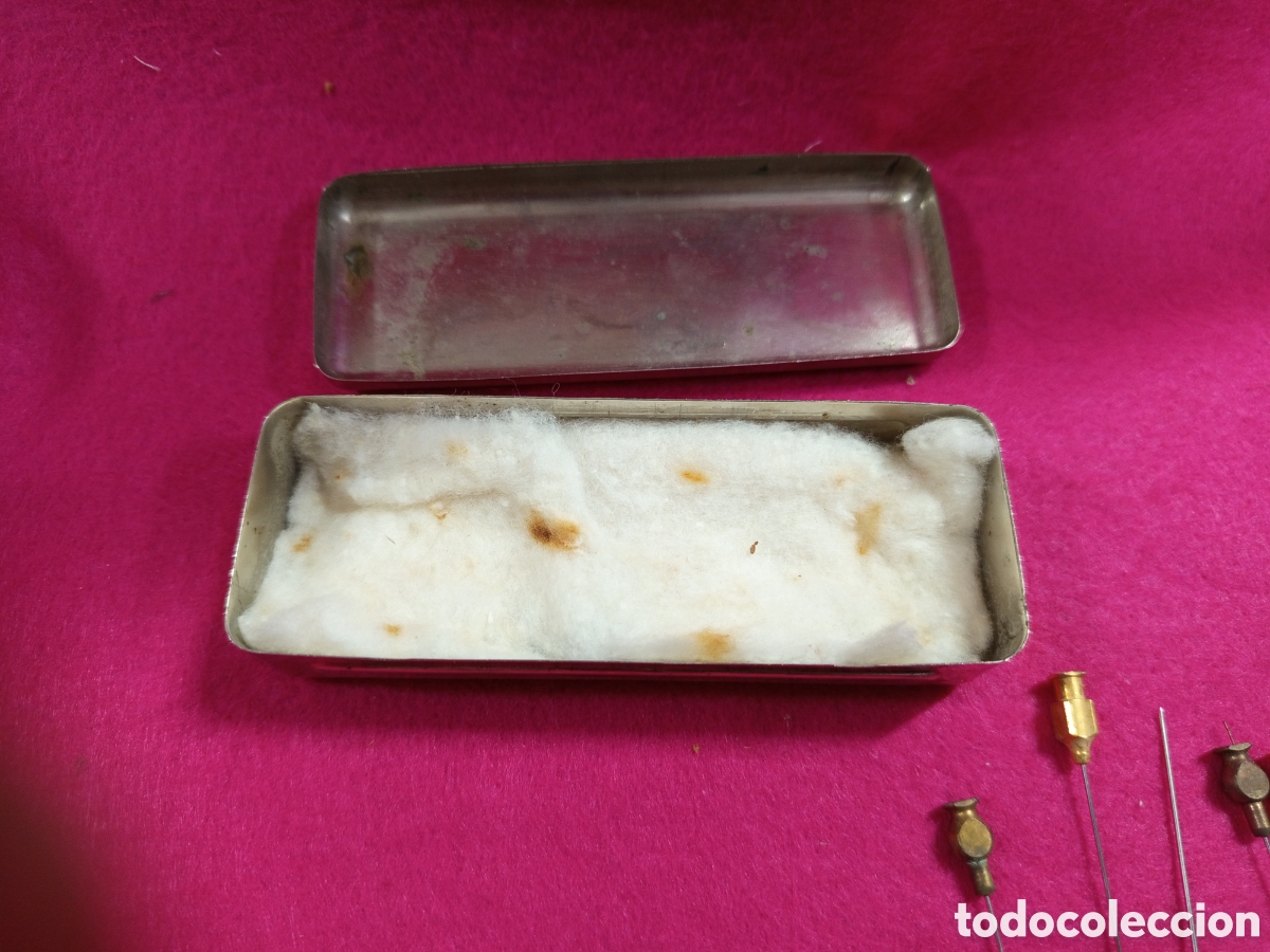 Antig&uuml;edades: Conjunto de agujas antiguas de cristal - Foto 11
