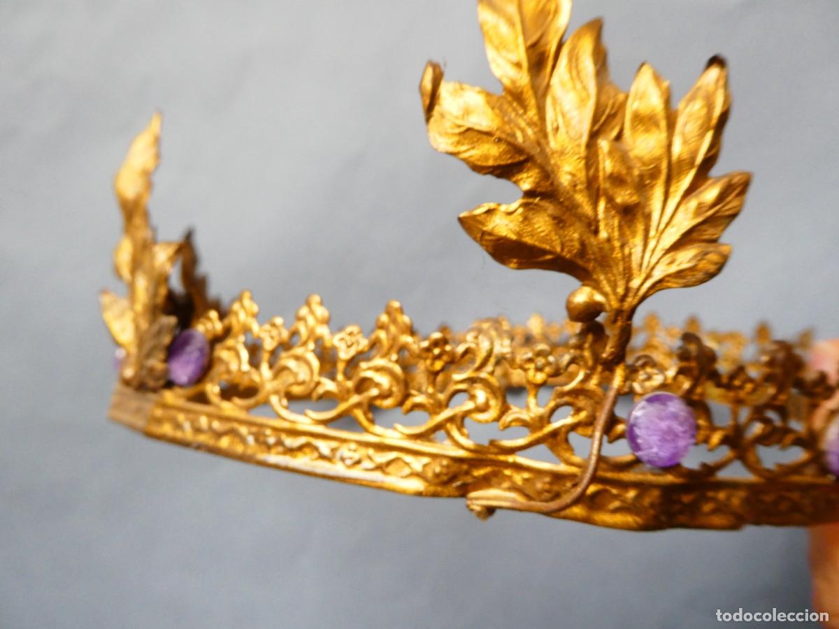 Antiquit&auml;ten: ANTIGUA CORONA DE L&Aacute;MINA DE BRONCE - NOVIA IMAGEN - S.XX