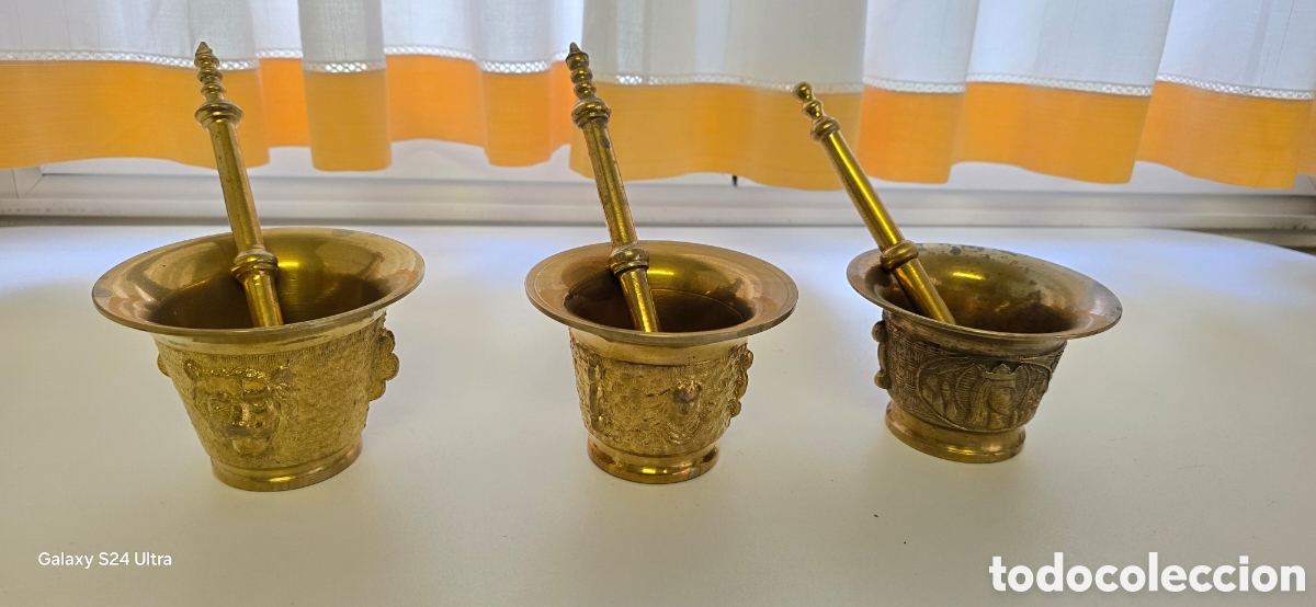 Antig&uuml;edades: Lote de lat&oacute;n y bronce - Foto 3