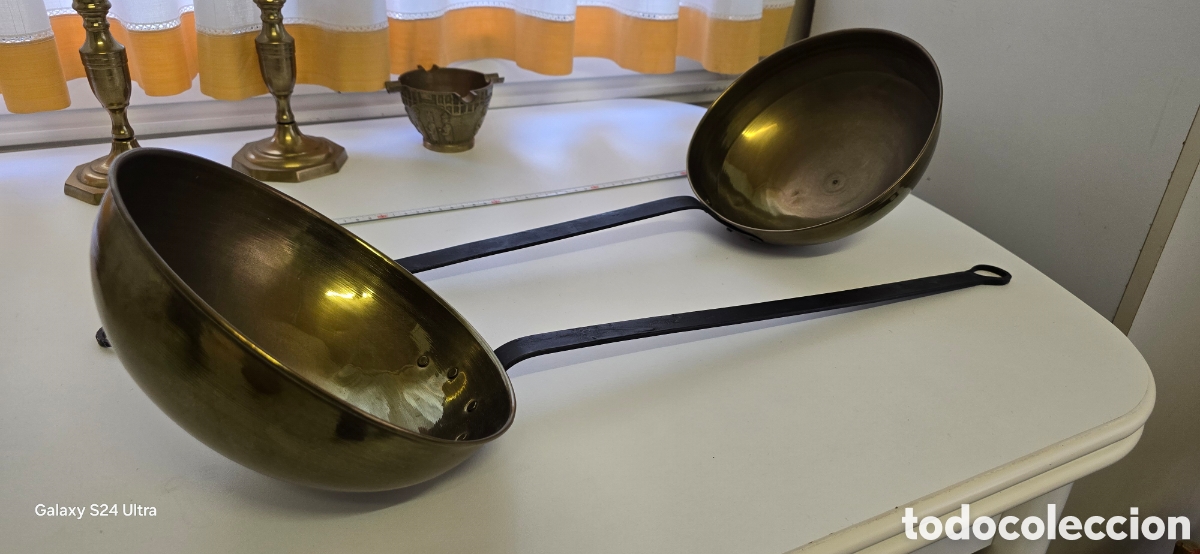 Antig&uuml;edades: Lote de lat&oacute;n y bronce - Foto 8