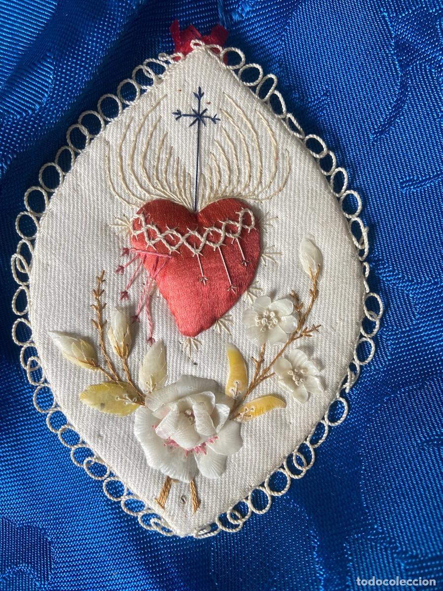 Antig&uuml;edades: ESCAPULARIO ANTIGUO DEL CORAZ&Oacute;N DE JES&Uacute;S - Foto 2