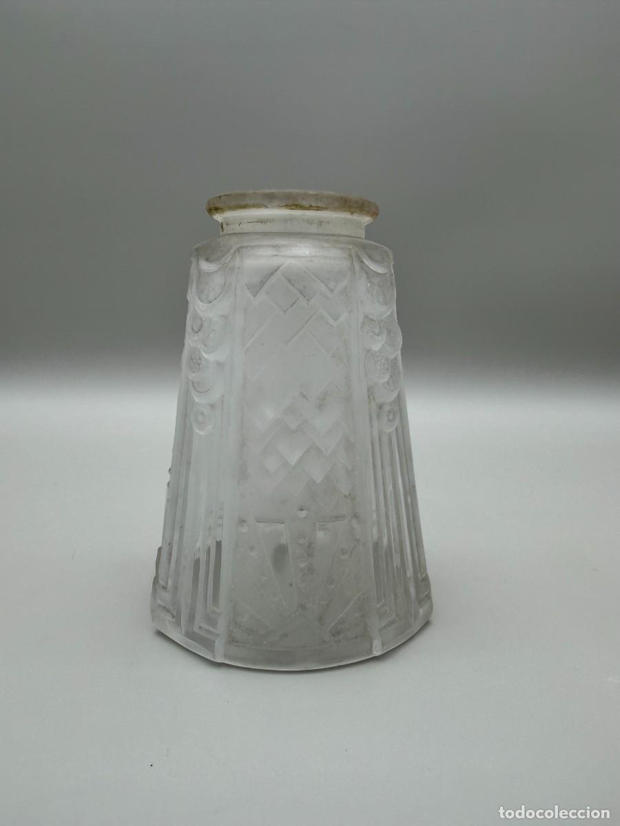 Antig&uuml;edades: TULIPA RECAMBIO LAMPARA ANTIGUA ART DECO MULLER FRERES FRANCIA CRISTAL GLASEADO