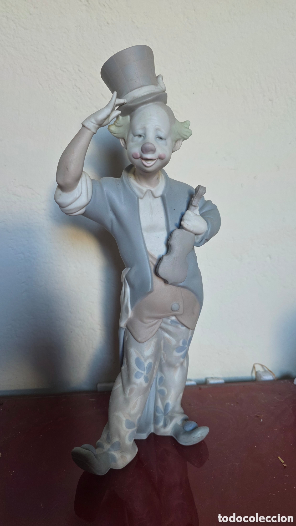 Antig&uuml;edades: Figura porcelana lladro payaso florencio