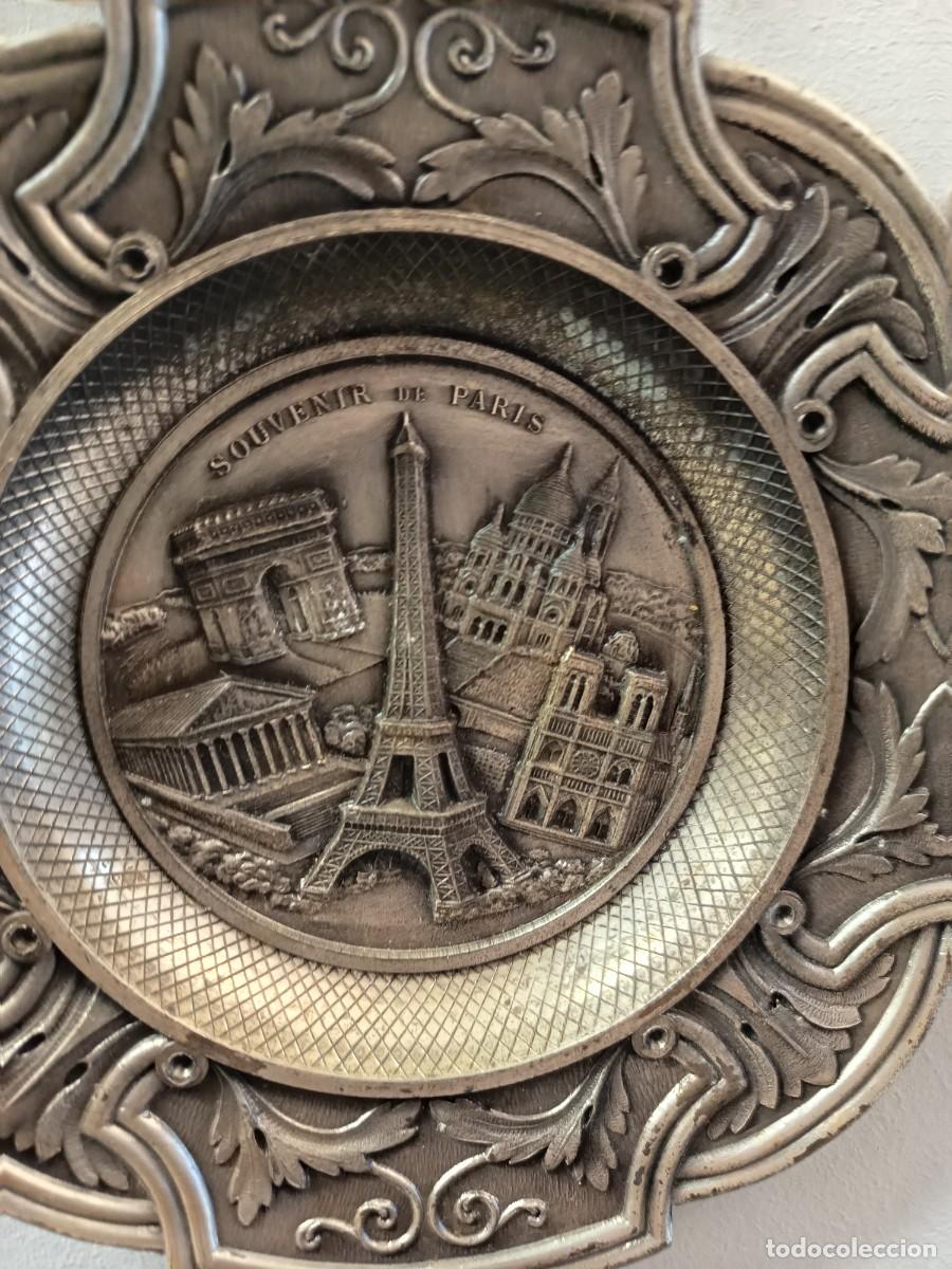 Antig&uuml;edades: Plato antiguo Souvenir Par&iacute;s - Foto 2