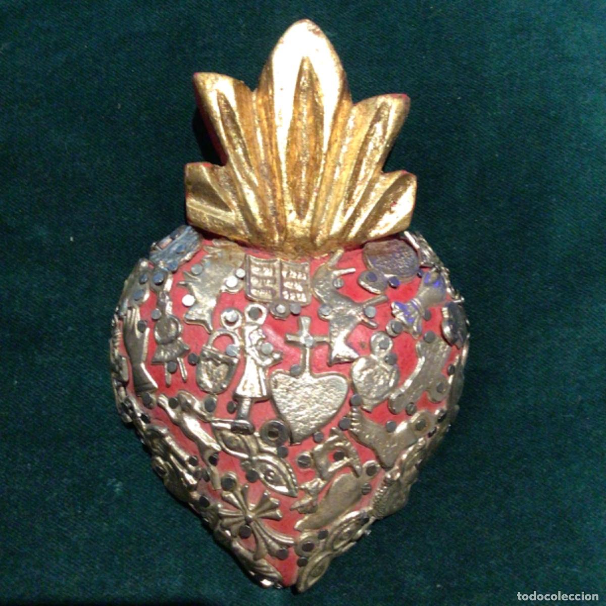 Antig&uuml;edades: Coraz&oacute;n mejicano con Milagritos - Foto 2