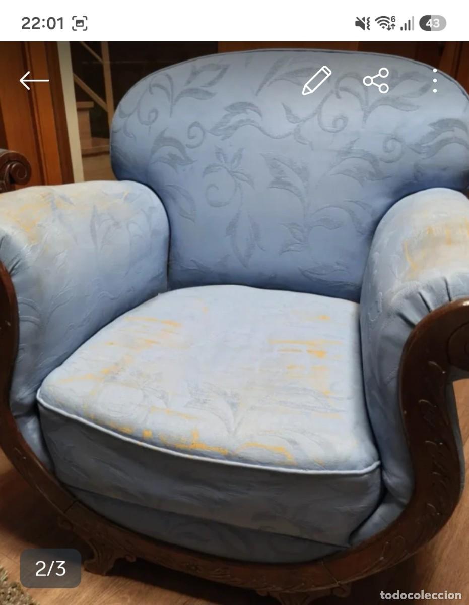 Antig&uuml;edades: Sillon y dos sofas antiguos