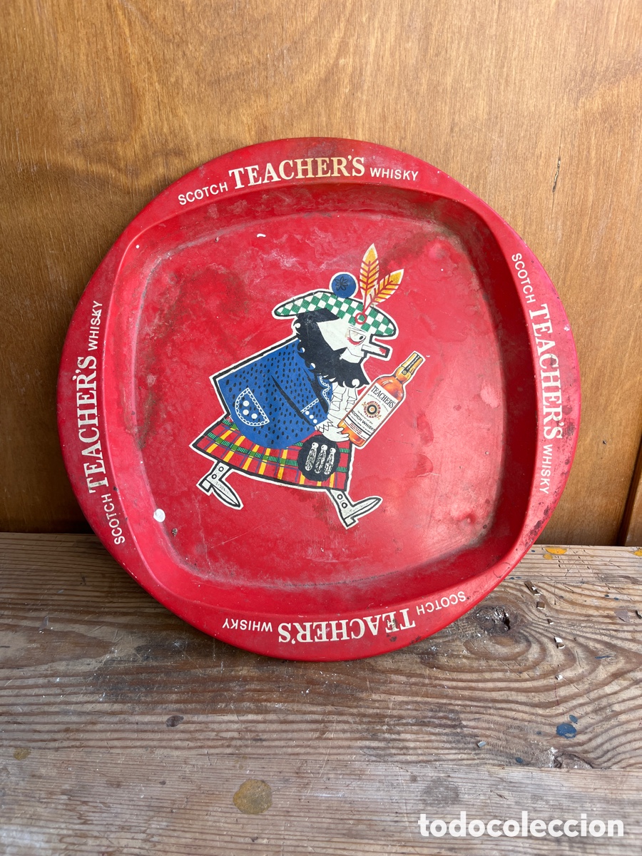 Antig&uuml;edades: Bandeja publicitaria vintage Teacher&rsquo;s Scotch Whisky