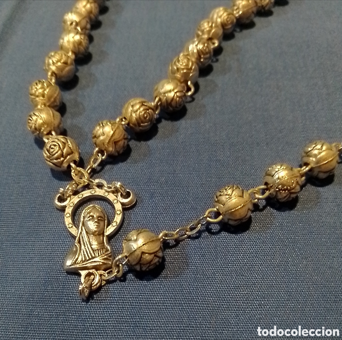 Antig&uuml;edades: Rosario de metal plateado - Foto 6