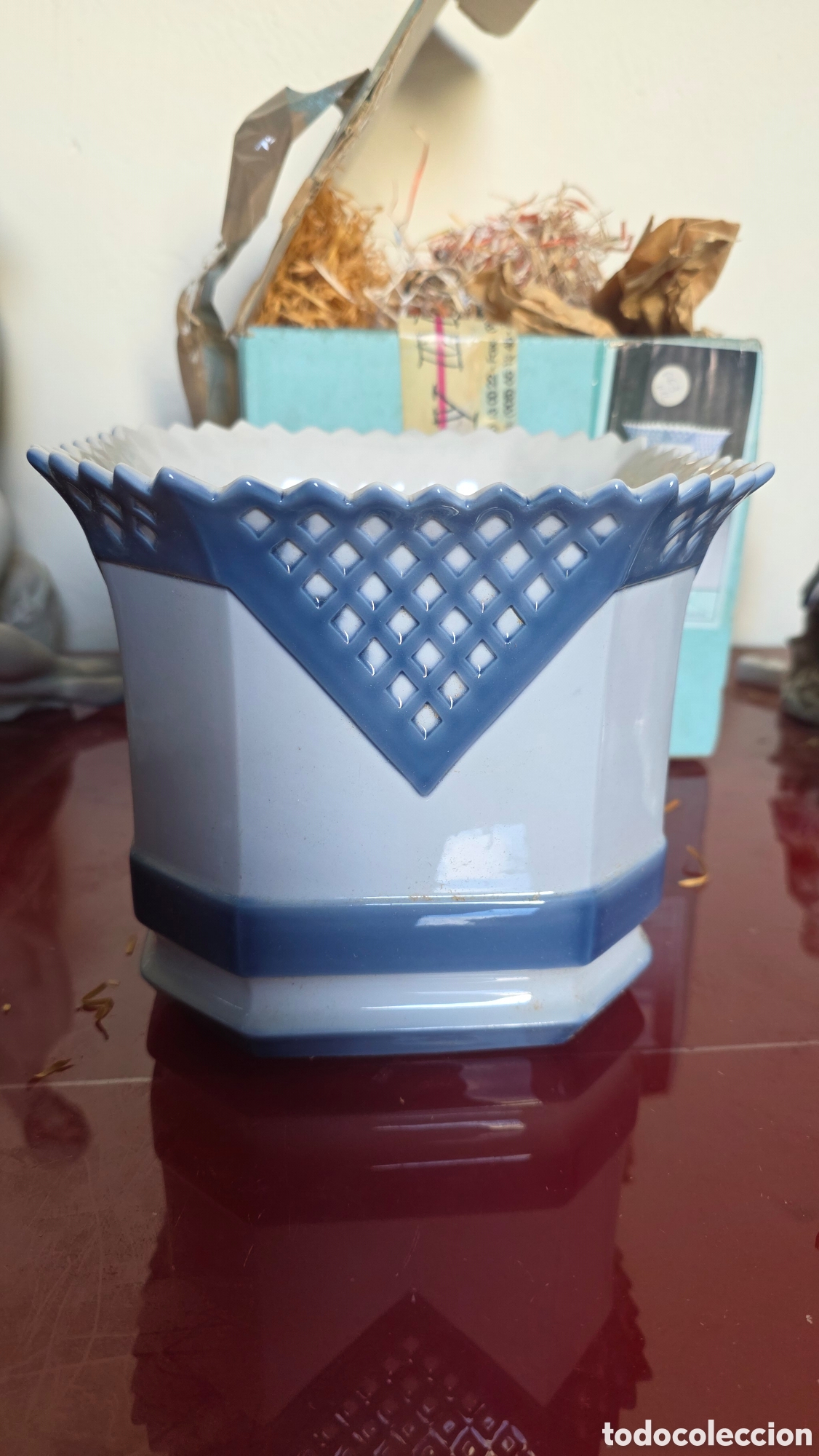 Antig&uuml;edades: Jarron florero porcelana lladro