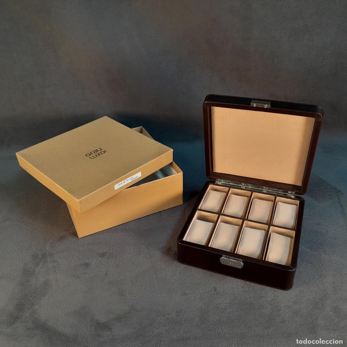 Antiquit&auml;ten: CAJA DE RELOJES VINTAGE DE PIEL Y MADERA. GRAU LUXOR. SIGLO XX - XXI