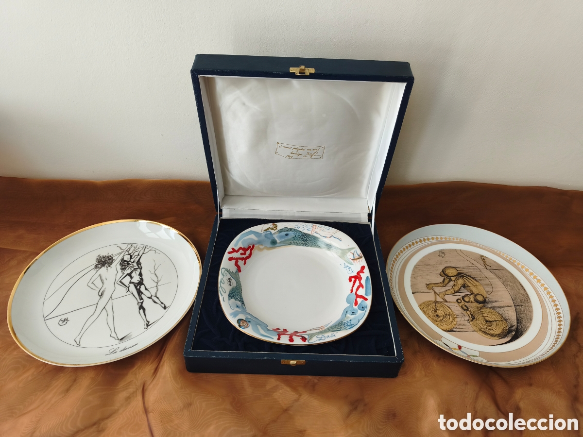 Antig&uuml;edades: Salvador Dal&iacute; . Rar&iacute;simos Platos de Porcelana de colecci&oacute;n . Prueba de Artista (1)