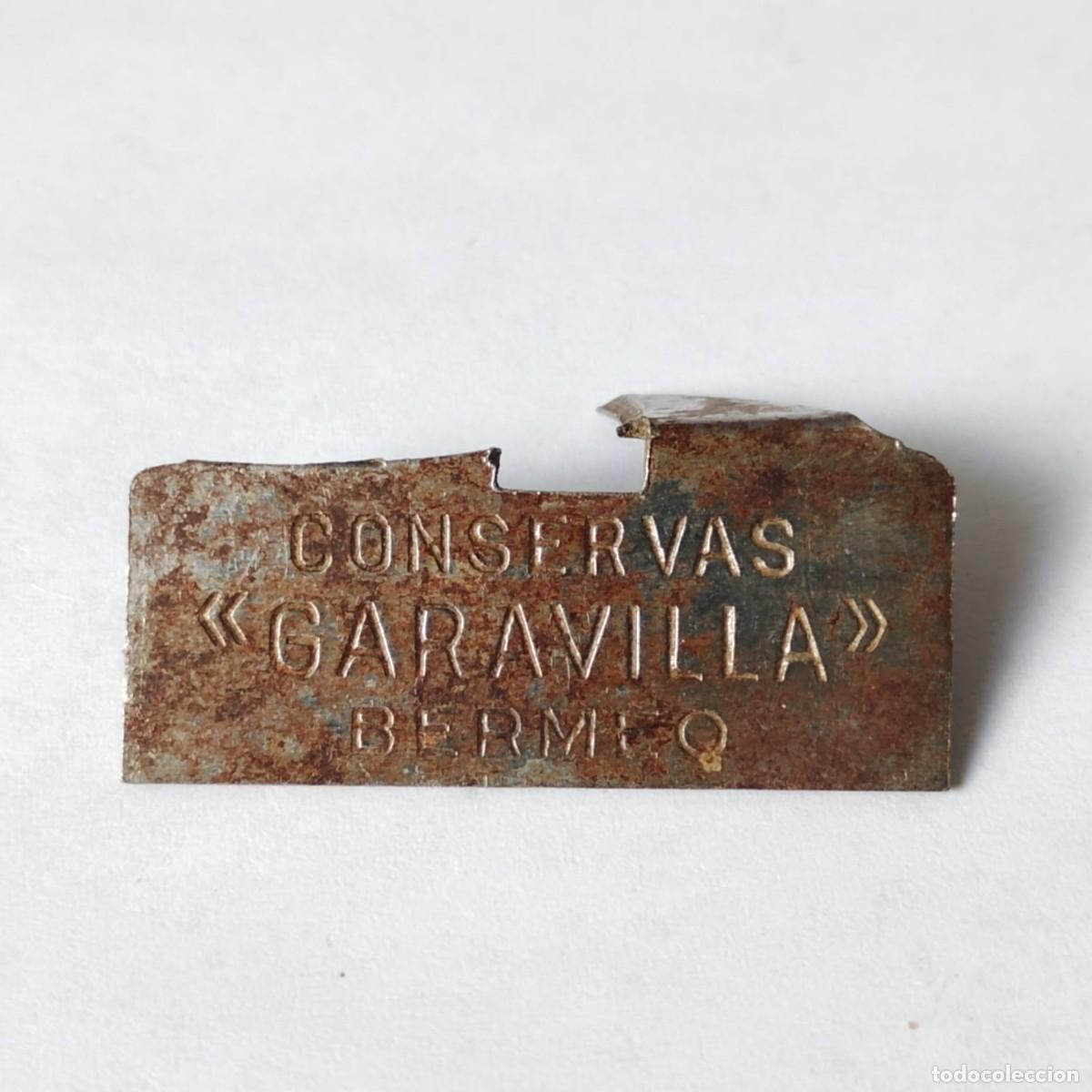 Antig&uuml;edades: Conservas &rdquo;Garavilla&rdquo;. Bermeo Vizcaya. Antiguo abrelatas publicitario.
