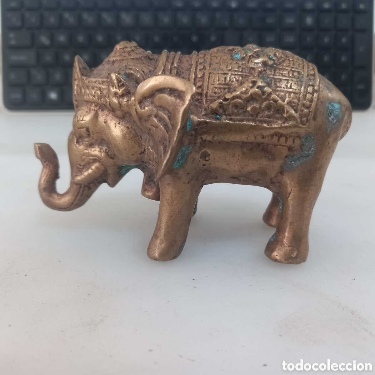 Antig&uuml;edades: Elefante antiguo en Bronce 10cm largo - Foto 3