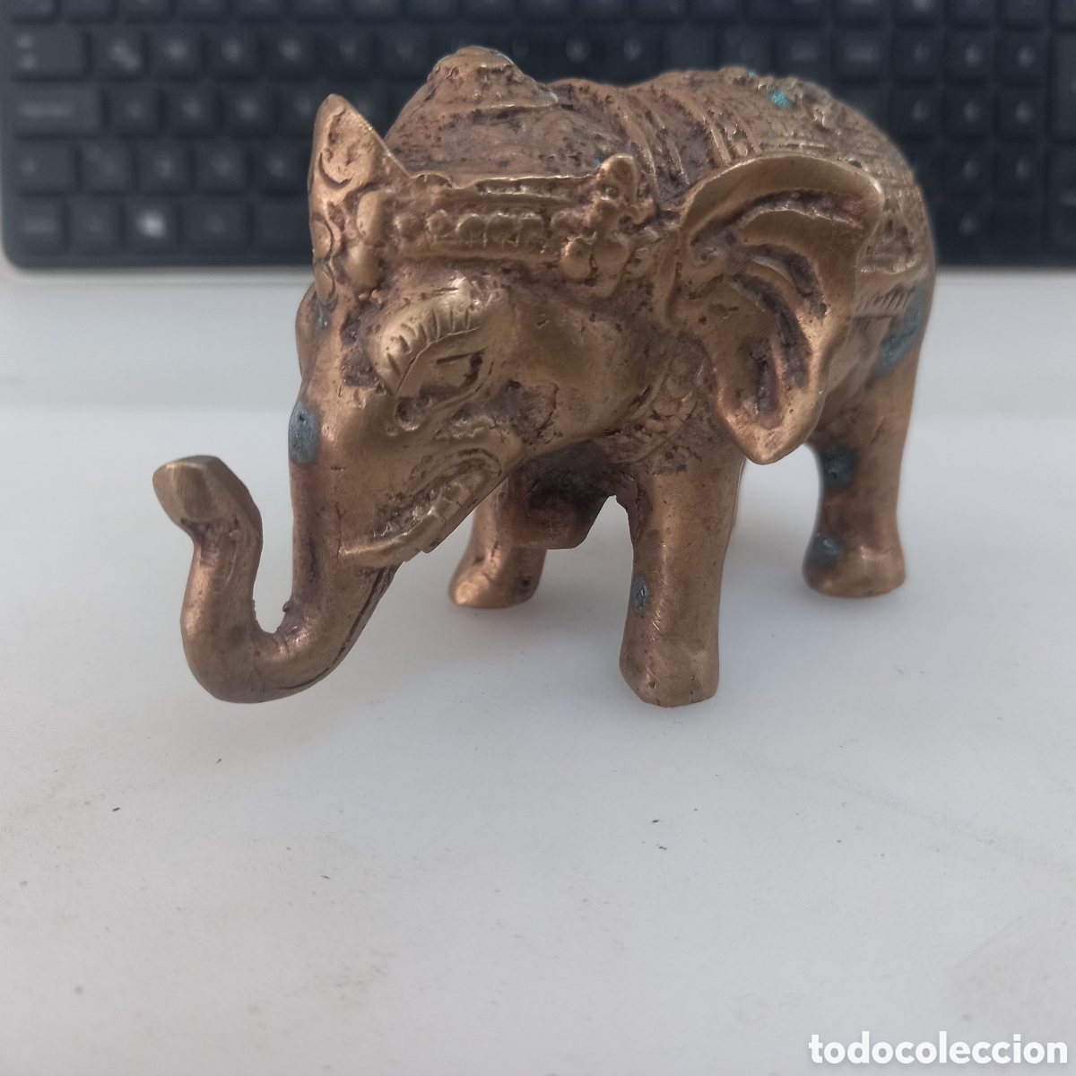 Antig&uuml;edades: Elefante antiguo en Bronce 10cm largo - Foto 4
