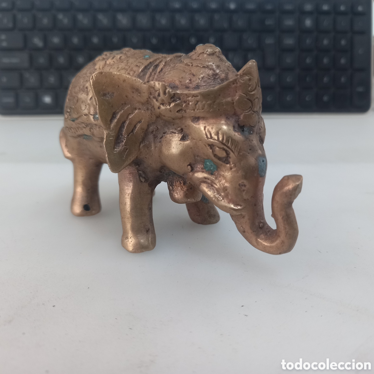 Antig&uuml;edades: Elefante antiguo en Bronce 10cm largo - Foto 5