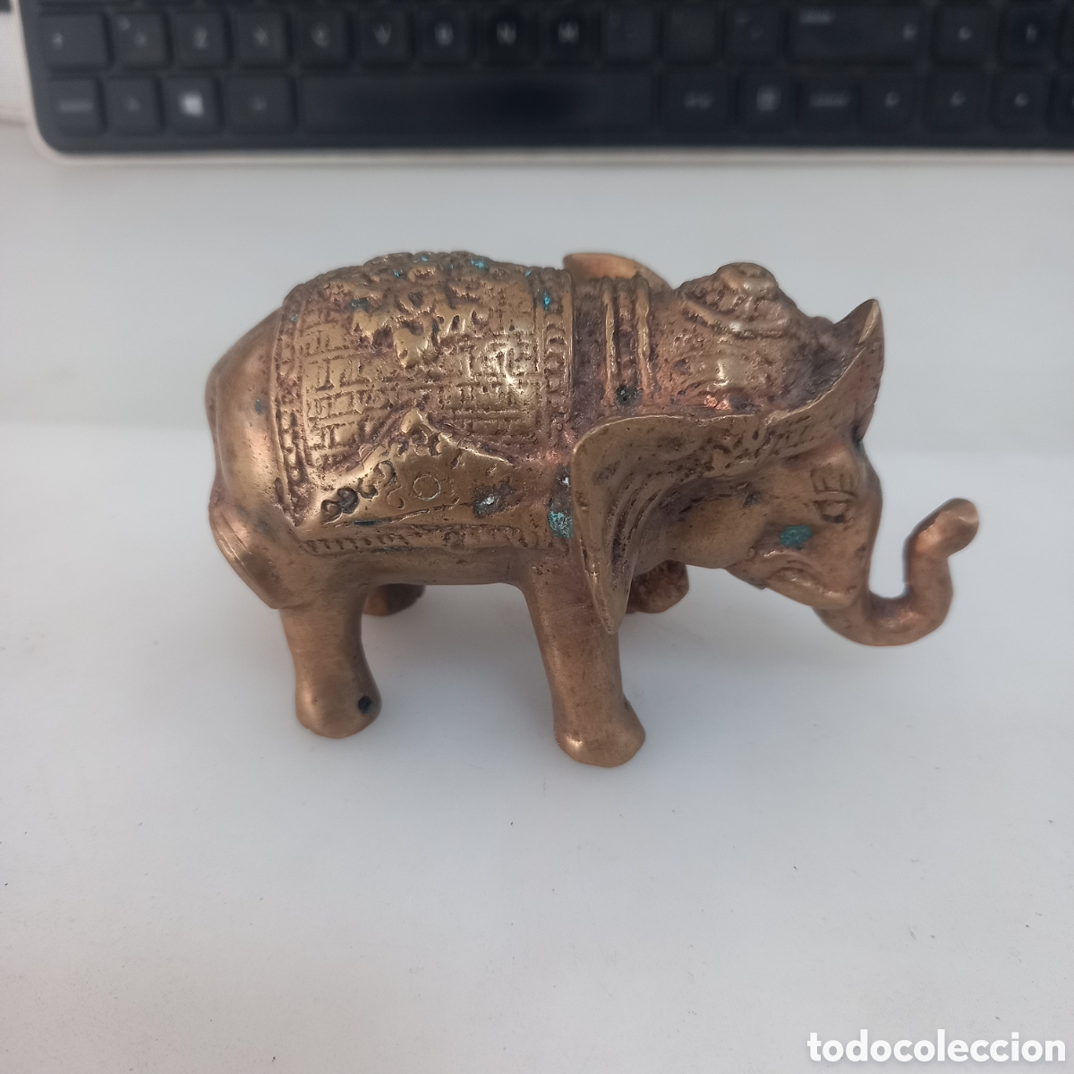 Antig&uuml;edades: Elefante antiguo en Bronce 10cm largo - Foto 7