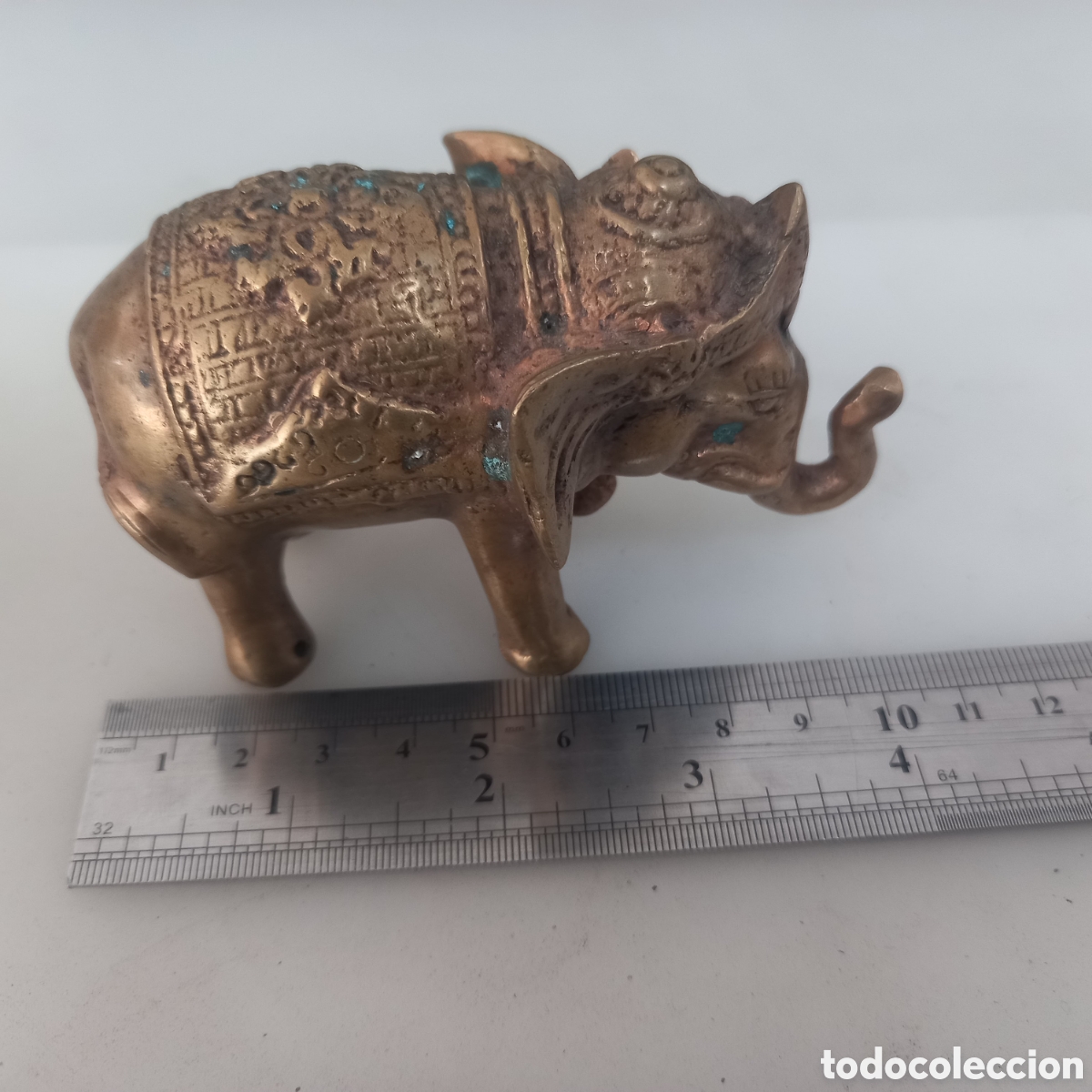 Antig&uuml;edades: Elefante antiguo en Bronce 10cm largo - Foto 9