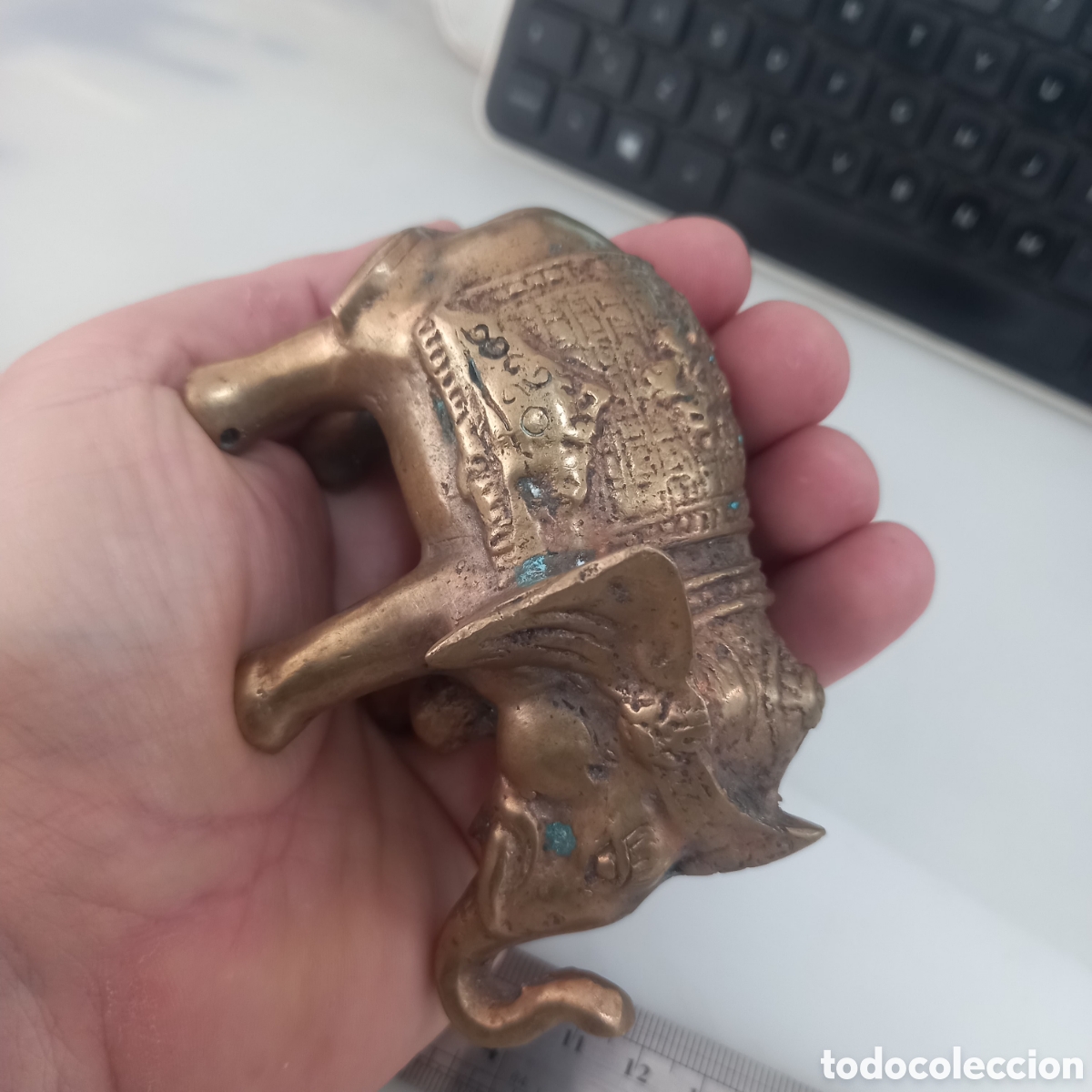 Antig&uuml;edades: Elefante antiguo en Bronce 10cm largo - Foto 10