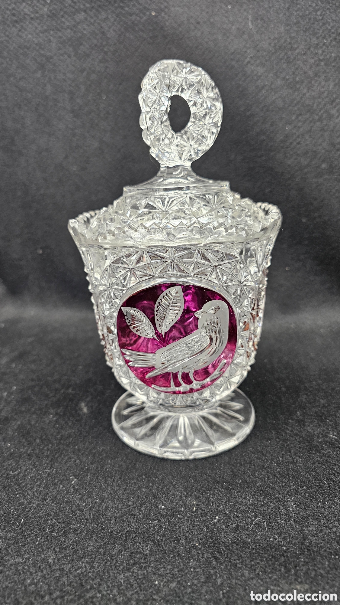 Antig&uuml;edades: Caramelera antigua de la colecci&oacute;n Hofbauer Byrdes, fabricado en cristal de plomo de Alemania