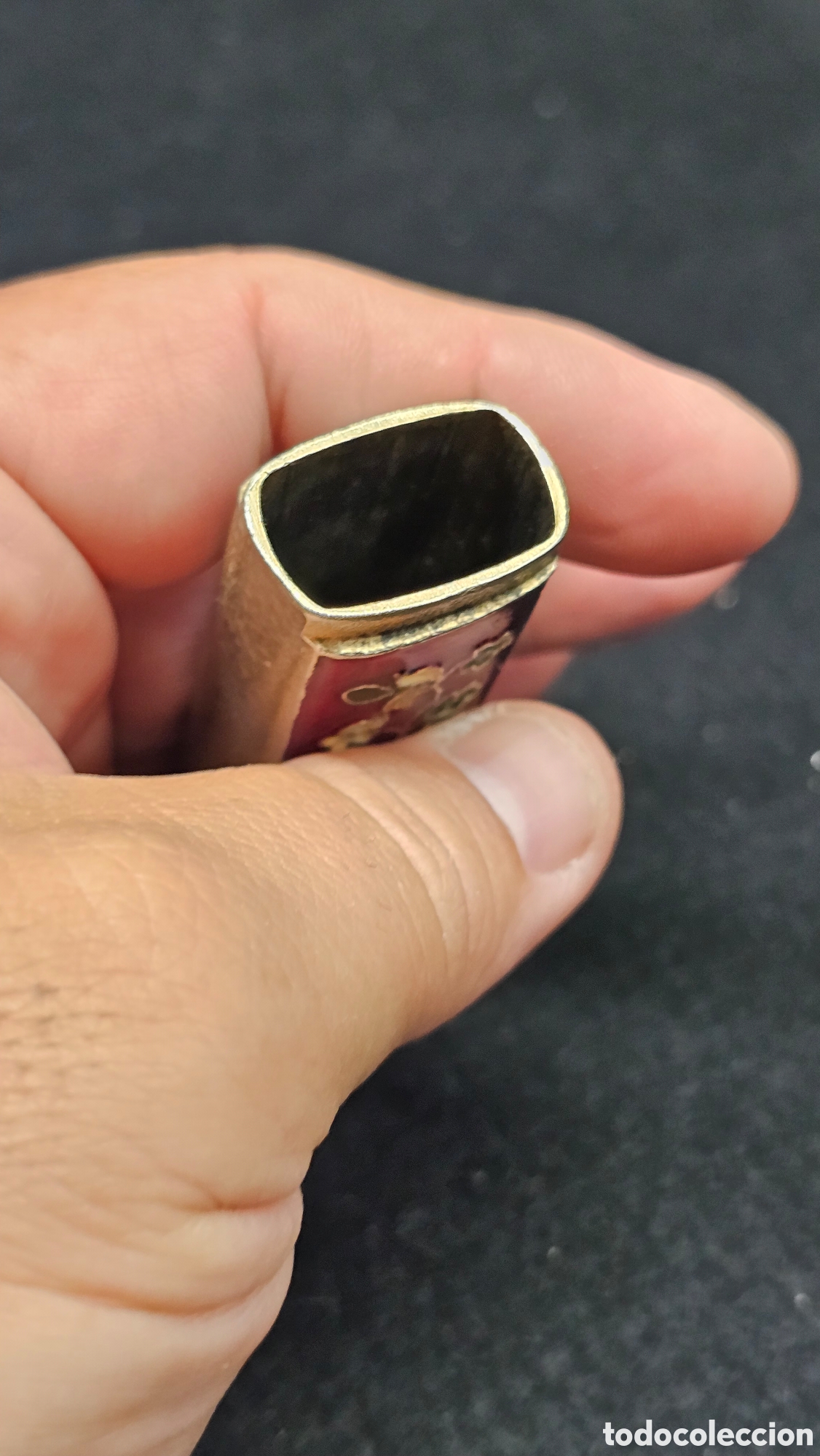 Antig&uuml;edades: Funda para mechero con esmaltes..... - Foto 5