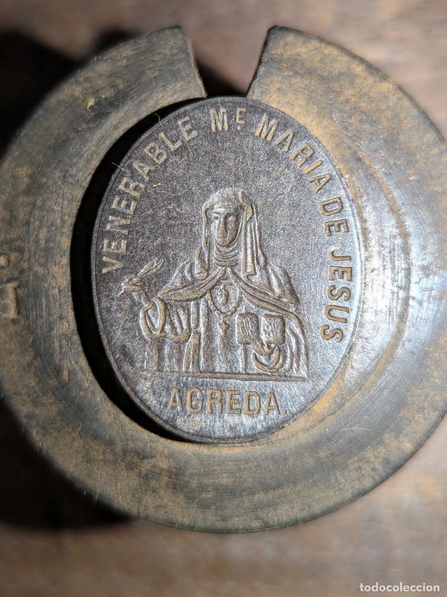 Antig&uuml;edades: SOR MARIA DE JESUS DE AGREDA Y VIRGEN PATRONA DE LA VILLA DE AGREDA PAREJA DE CU&Ntilde;OS PARA MEDALLA
