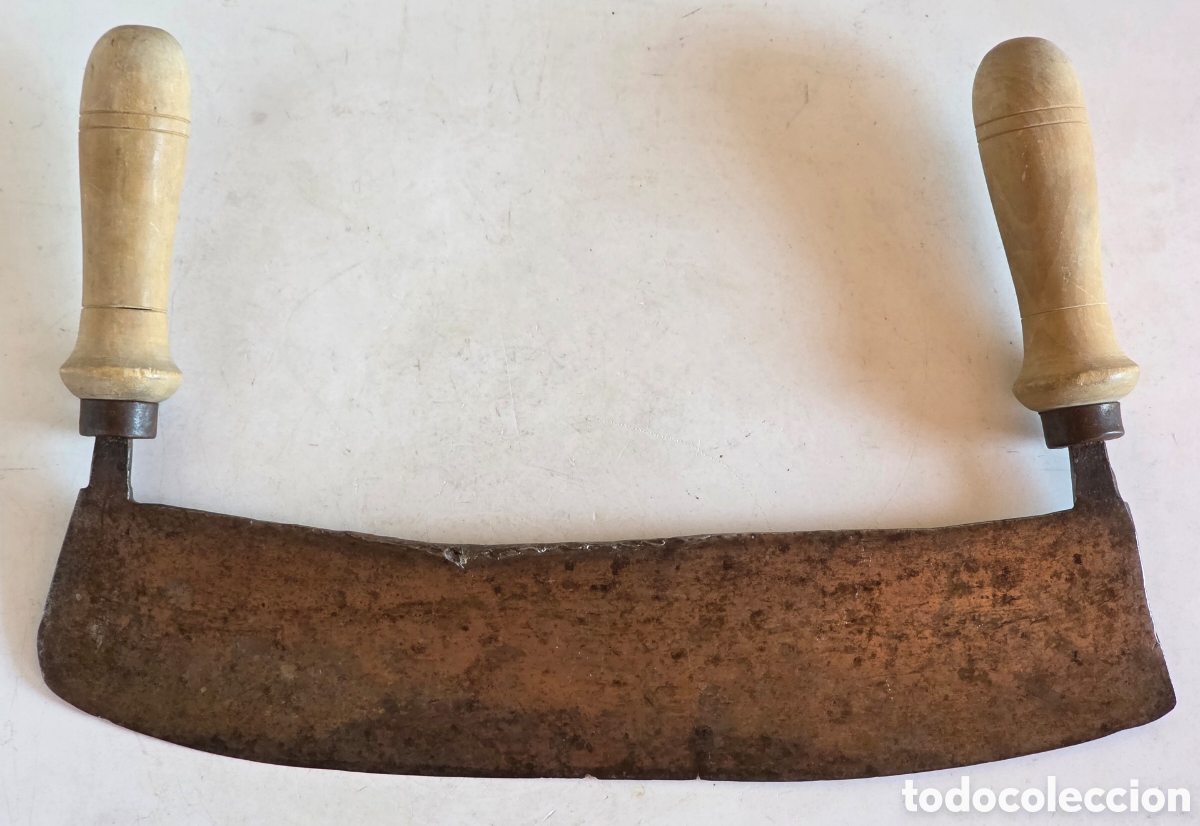 Antiques: Antiguo Cuchillo Picador Doble Mango Talabartero Hoja 32 cms - Decoraci&oacute;n R&uacute;stica Hierro