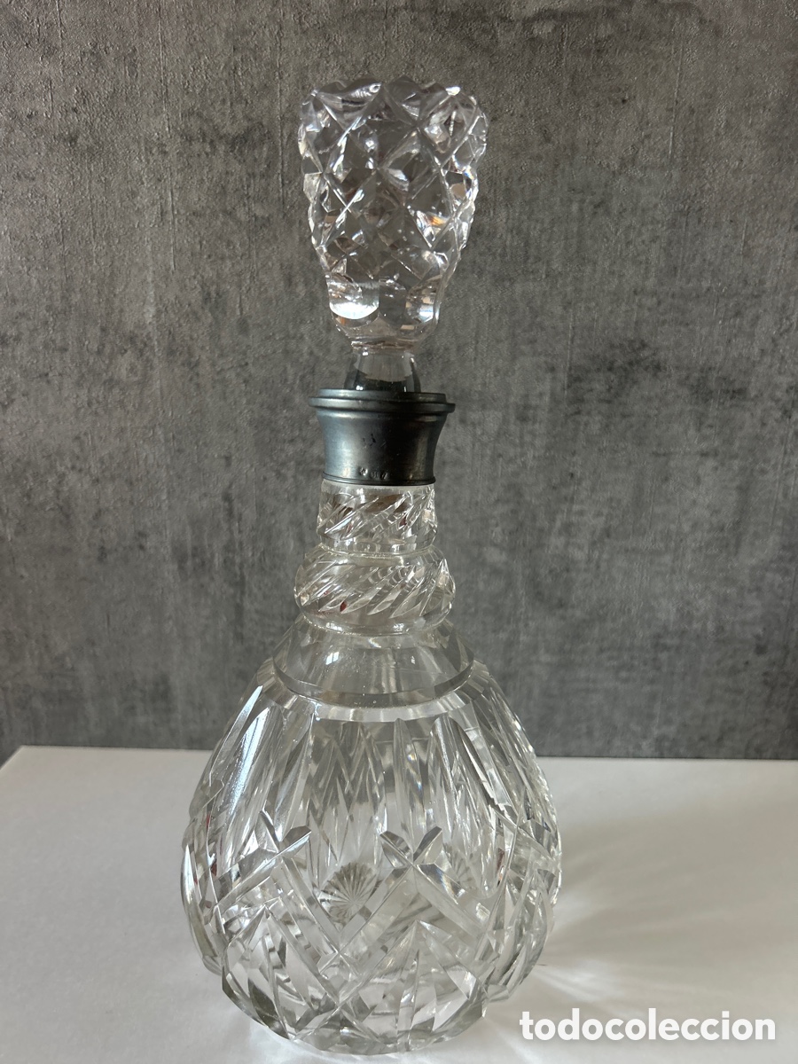 Antig&uuml;edades: Botella licorera con cuello en plata - Foto 2