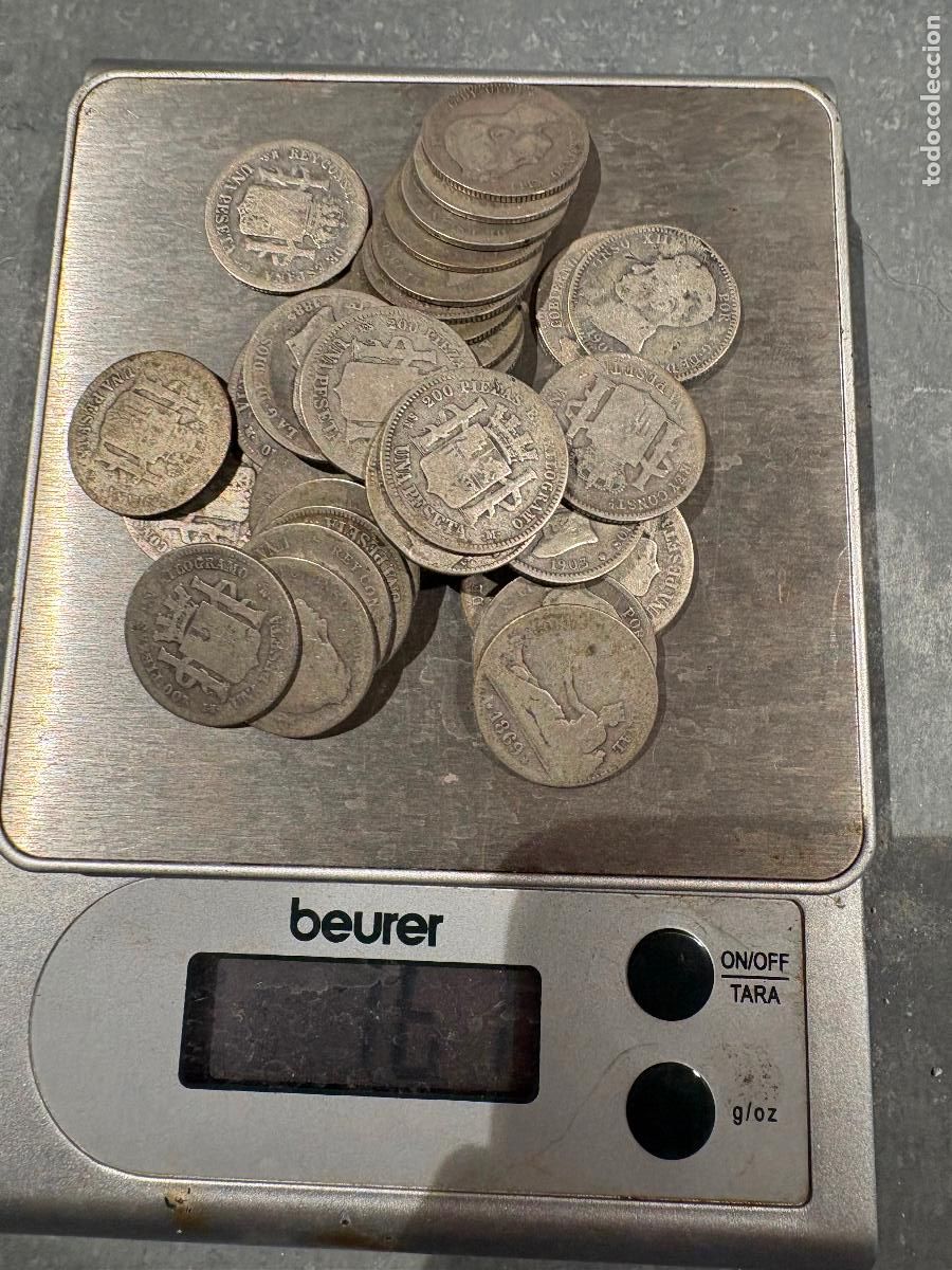 Antig&uuml;edades: Monedas de plata espa&ntilde;ola de inversi&oacute;n 167 g - Foto 3