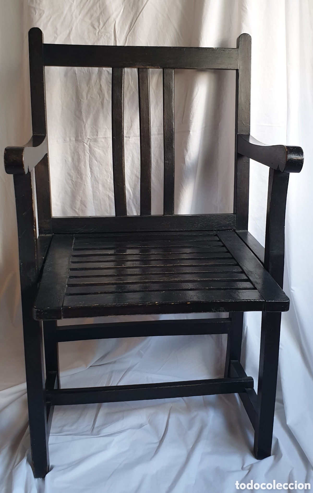 Antig&uuml;edades: SILL&Oacute;N ANTIGUO ARTESANAL EN MADERA NOBLE