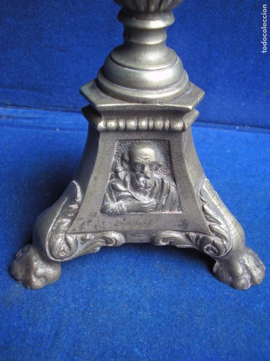Antig&uuml;edades: CRUCIFIJO ALTAR BASE TRIANGULAR - Foto 4