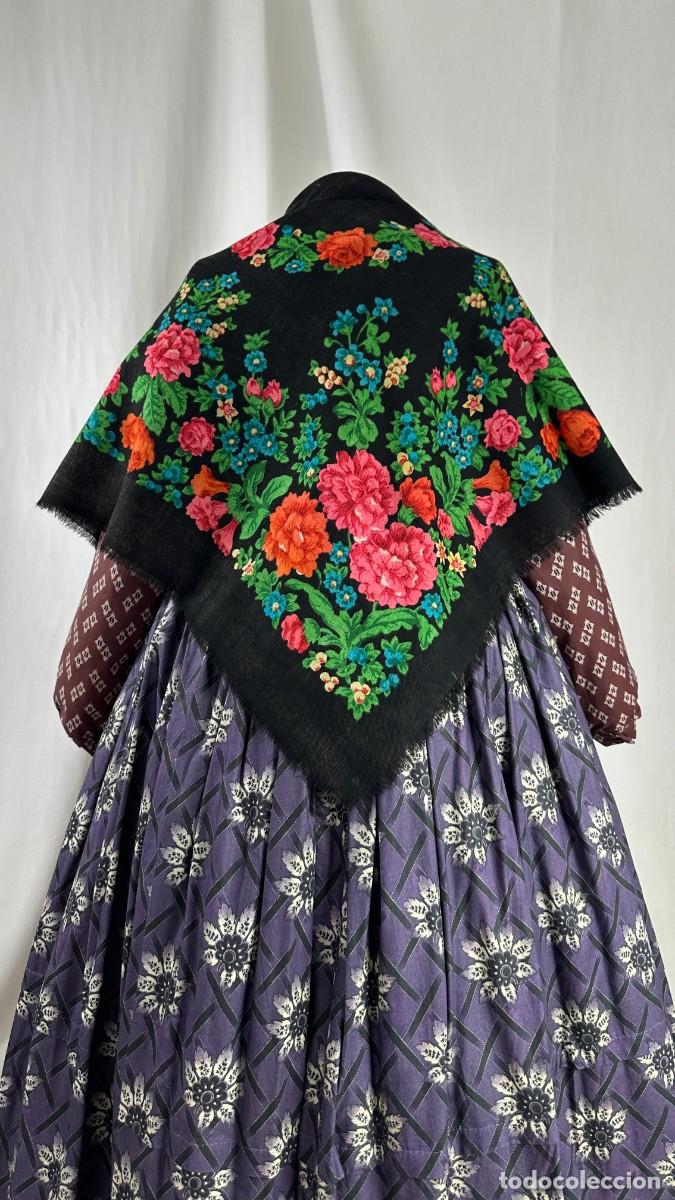 Antig&uuml;edades: Antiguo pa&ntilde;uelo de merino estampado - Foto 6