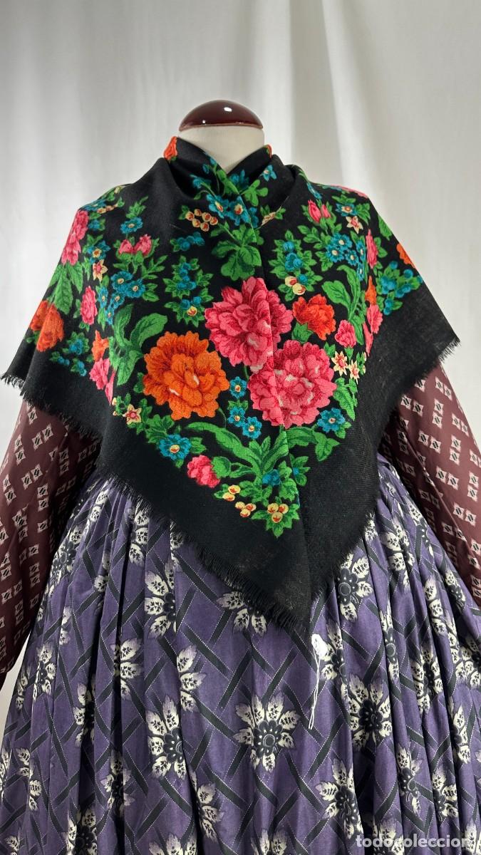 Antig&uuml;edades: Antiguo pa&ntilde;uelo de merino estampado - Foto 10