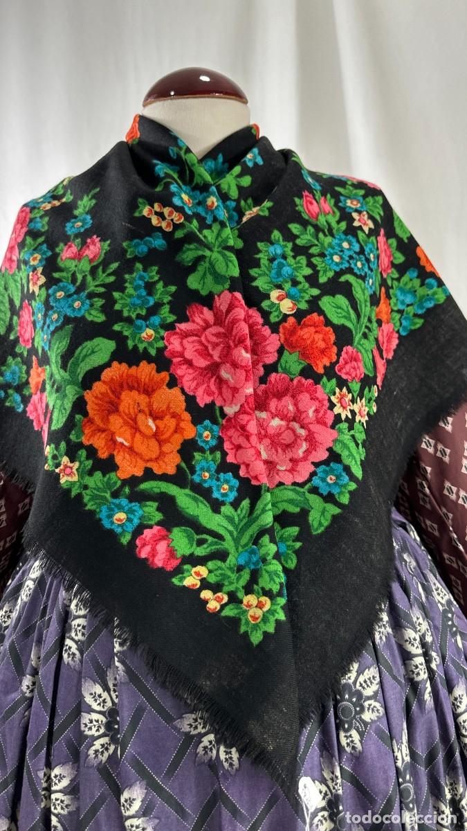Antig&uuml;edades: Antiguo pa&ntilde;uelo de merino estampado - Foto 11
