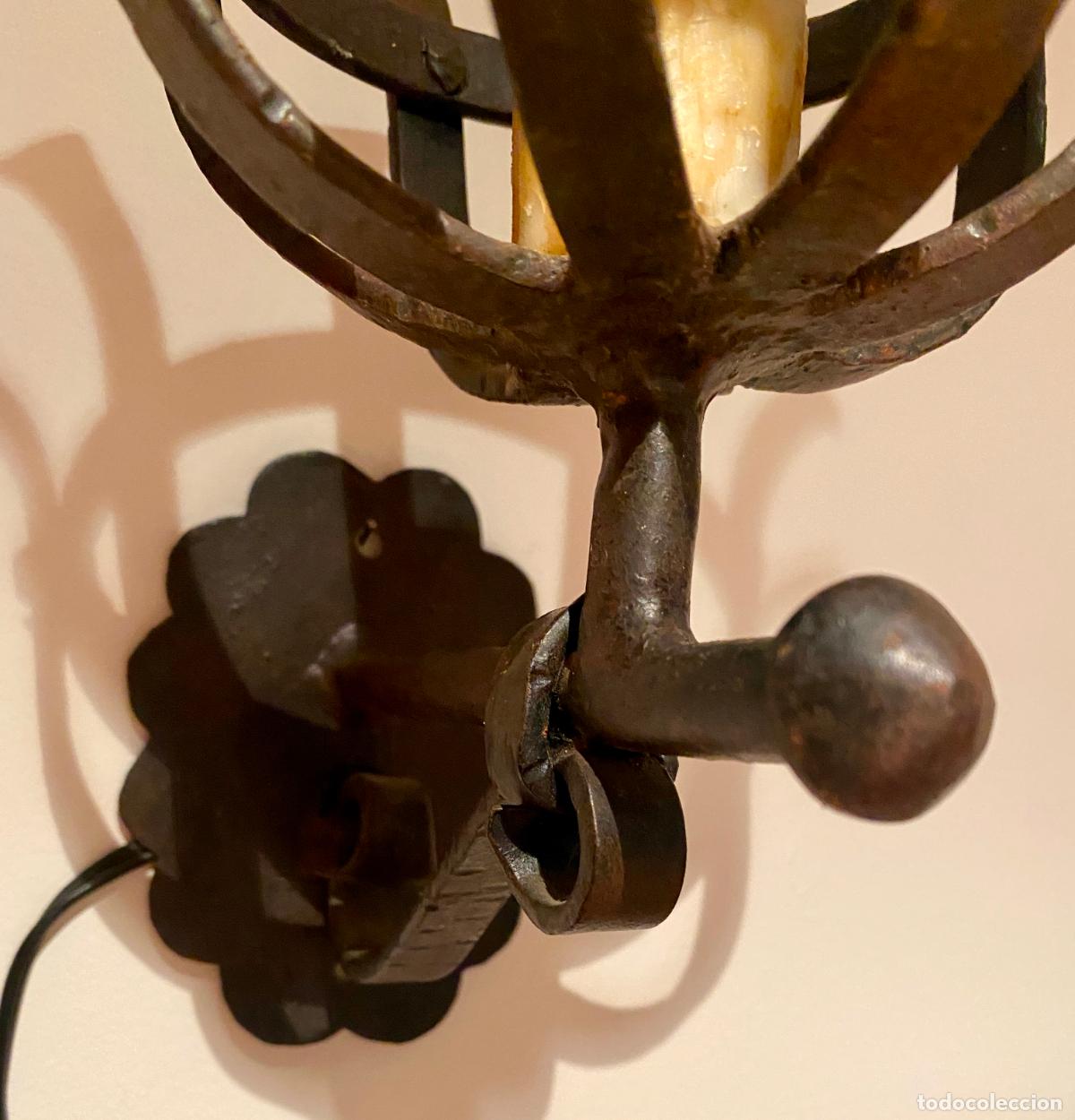 Antig&uuml;edades: APLIQUE ANTORCHA DE FORJA ESTILO MEDIEVAL - Foto 3