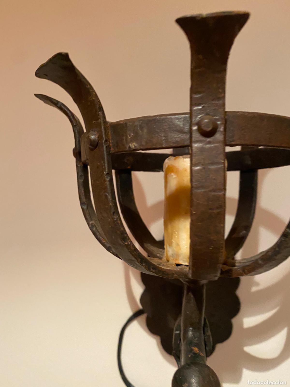 Antig&uuml;edades: APLIQUE ANTORCHA DE FORJA ESTILO MEDIEVAL - Foto 4