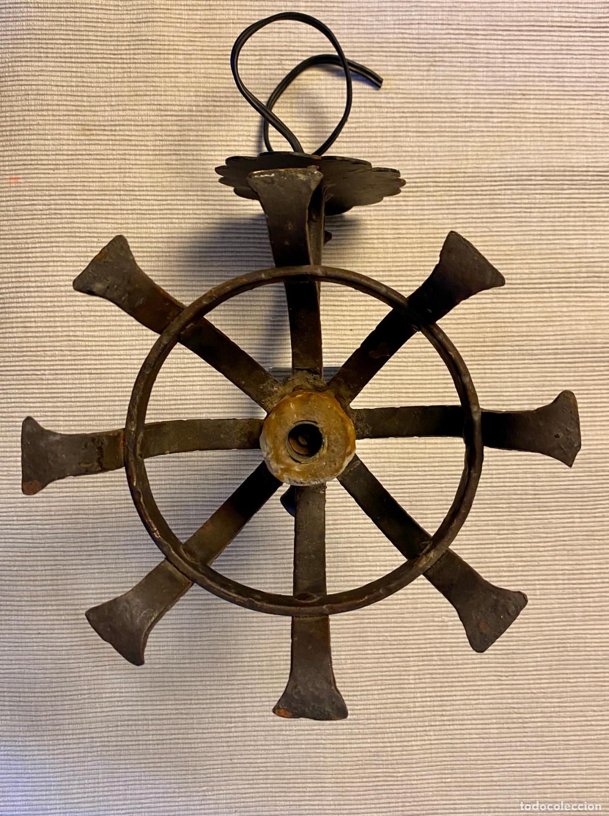 Antig&uuml;edades: APLIQUE ANTORCHA DE FORJA ESTILO MEDIEVAL - Foto 6