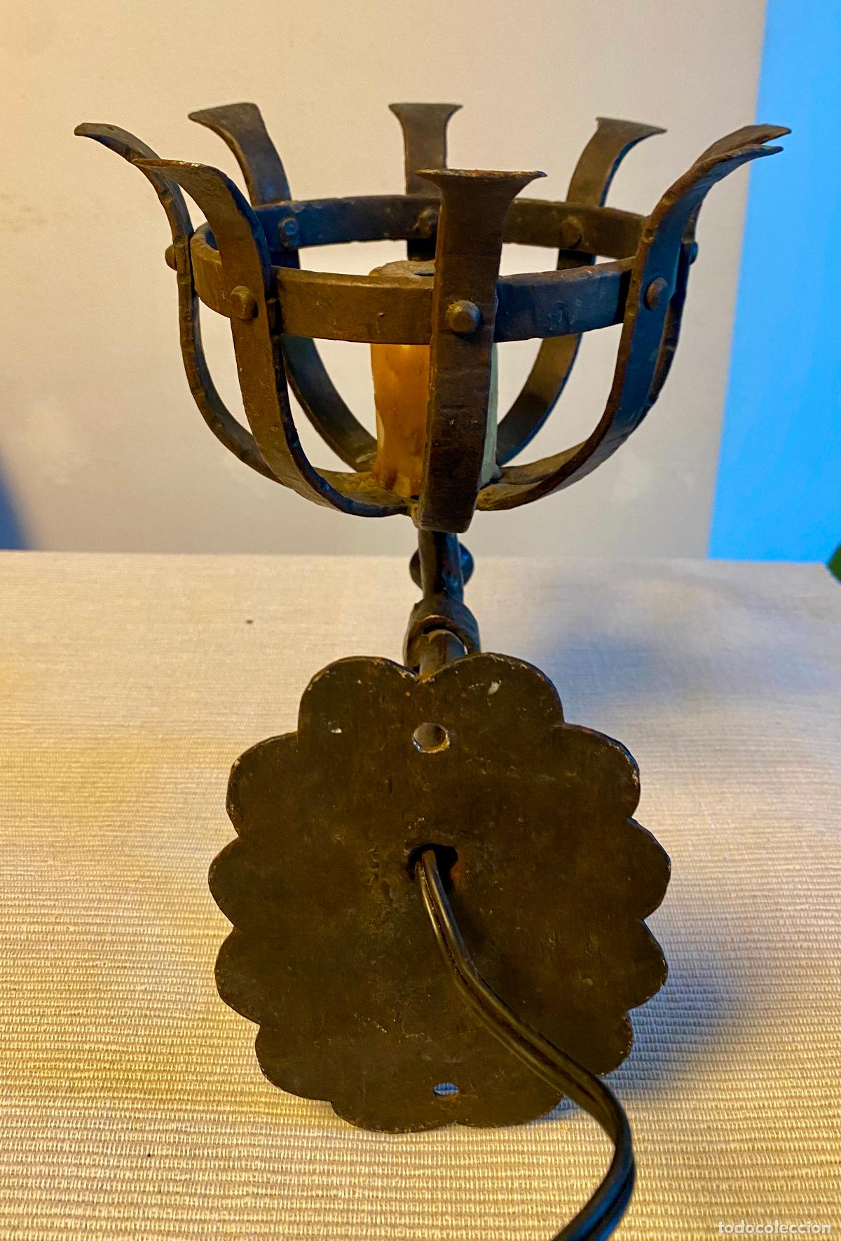 Antig&uuml;edades: APLIQUE ANTORCHA DE FORJA ESTILO MEDIEVAL - Foto 8