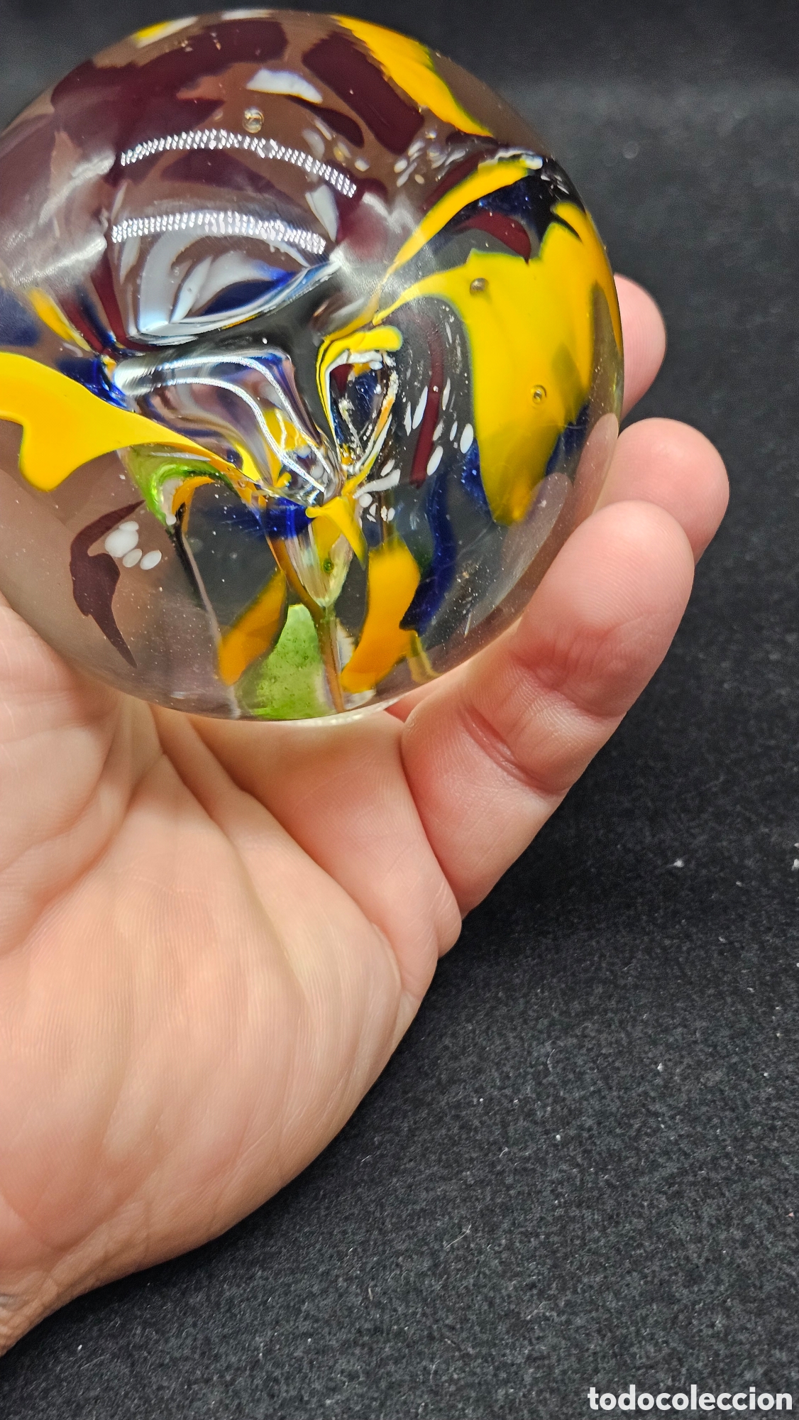 Antig&uuml;edades: Pisapapeles de cristal de murano - Foto 3