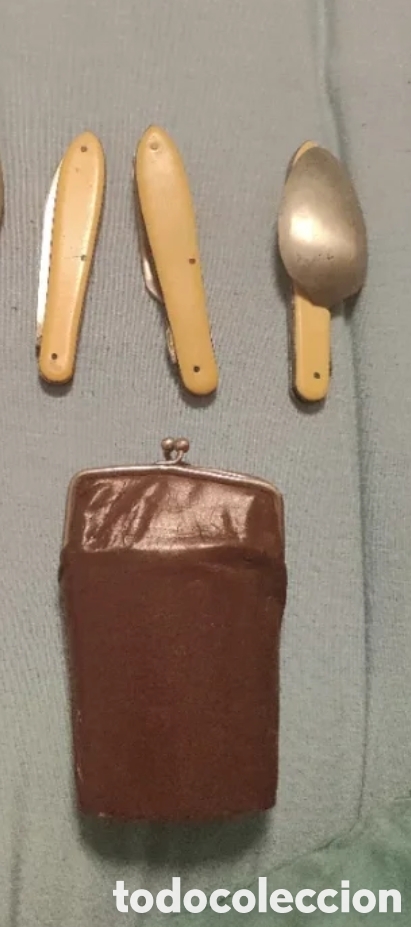 Antig&uuml;edades: Cubiertos para excursi&oacute;n picnic navaja solingen - Foto 3