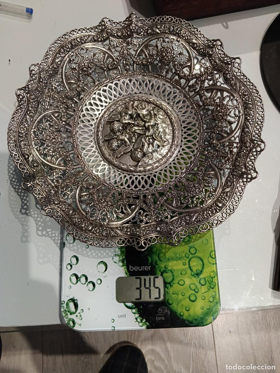 Antig&uuml;edades: Frutero de plata 800 punzonado