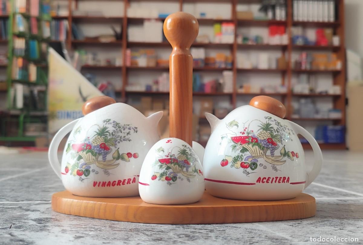 Antig&uuml;edades: Aceitera vinagrera vintage Gil Vargas Segovia